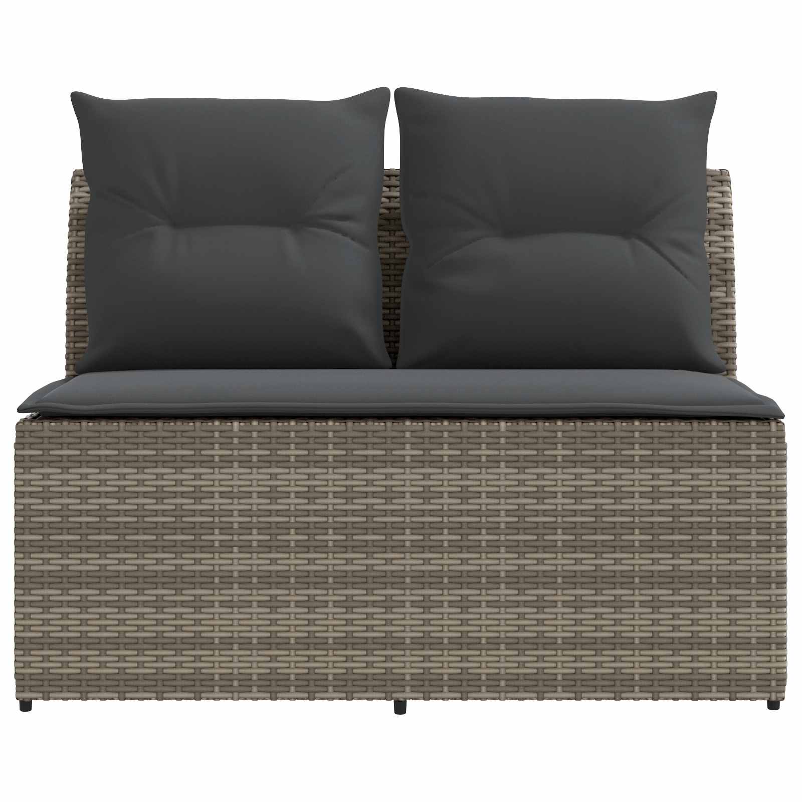 2 Stuk Tuin middelste sofa met uitschuiftafel poly rattan