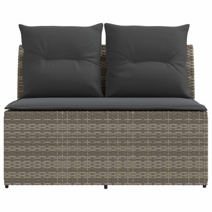 2 Stuk Tuin middelste sofa met uitschuiftafel poly rattan