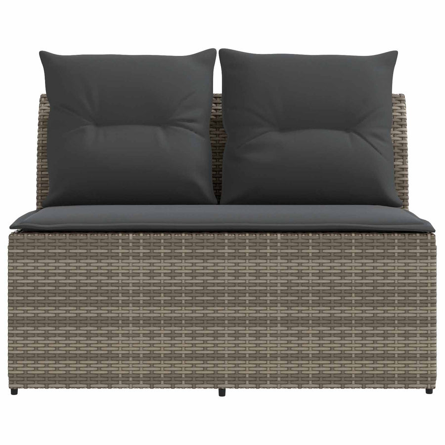 2 Stuk Tuin middelste sofa met uitschuiftafel poly rattan