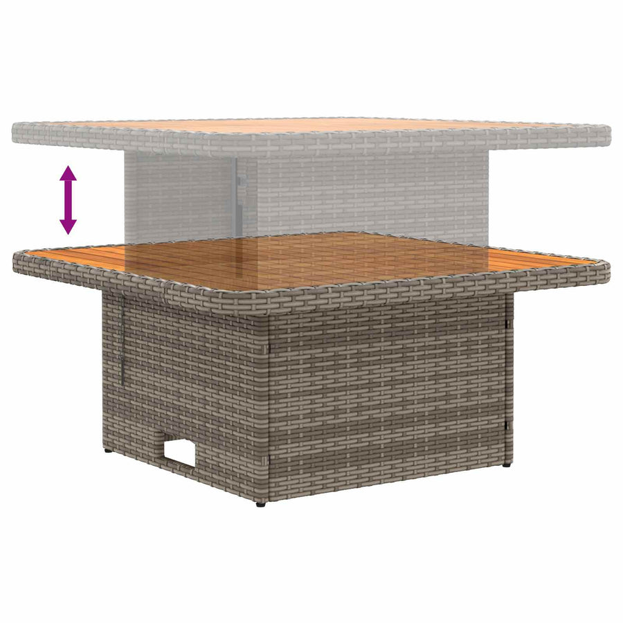 2 Stuk Tuin middelste sofa met uitschuiftafel poly rattan