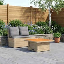 2 Stuk Tuin middelste sofa met uitschuiftafel poly rattan