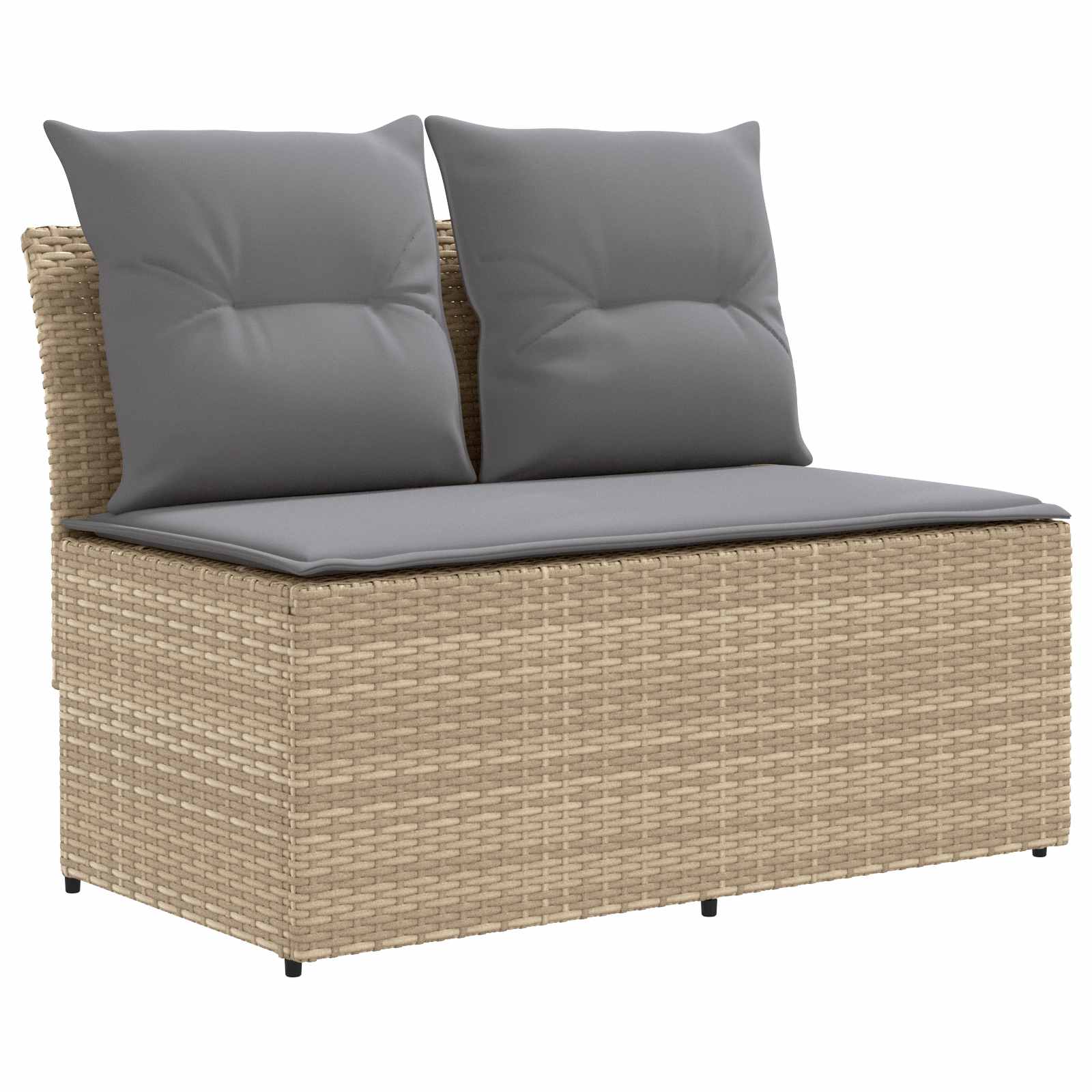 2 Stuk Tuin middelste sofa met uitschuiftafel poly rattan