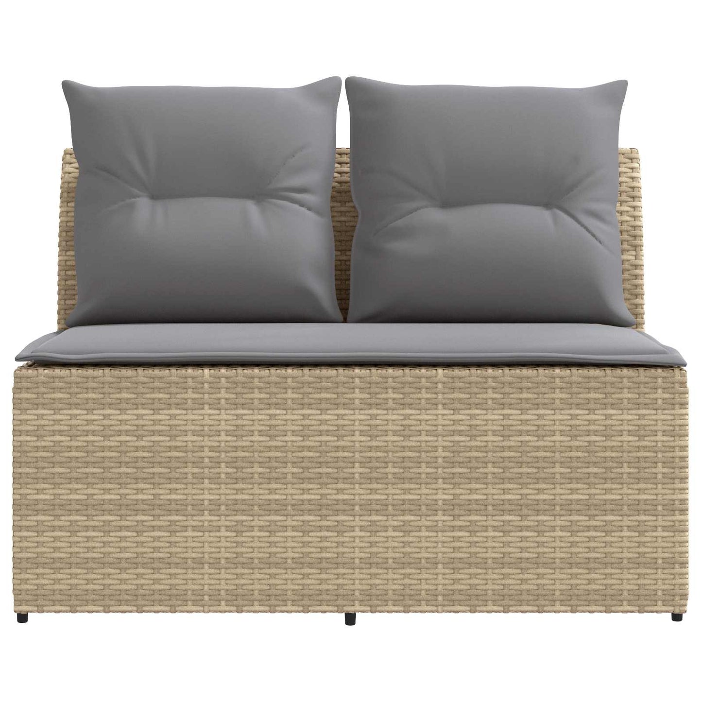2 Stuk Tuin middelste sofa met uitschuiftafel poly rattan