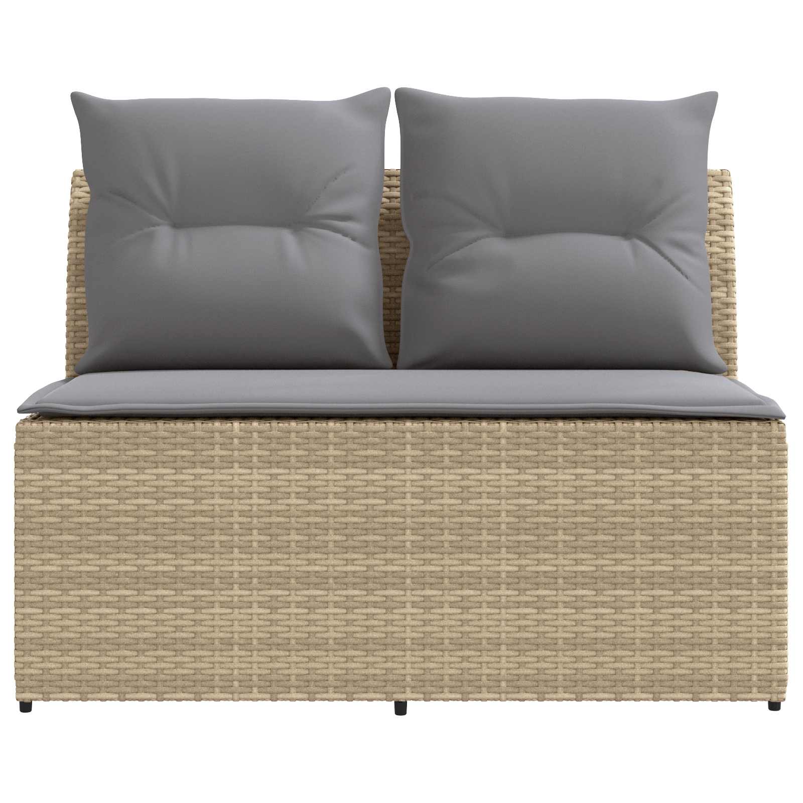 2 Stuk Tuin middelste sofa met uitschuiftafel poly rattan