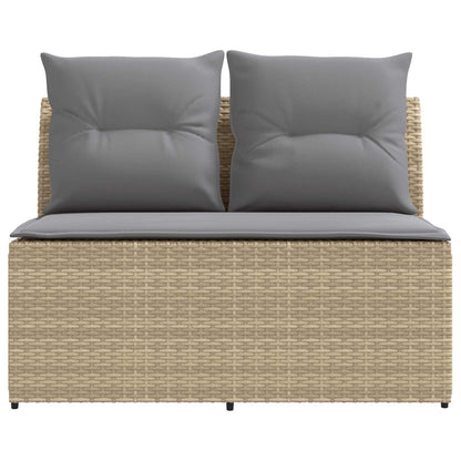 2 Stuk Tuin middelste sofa met uitschuiftafel poly rattan