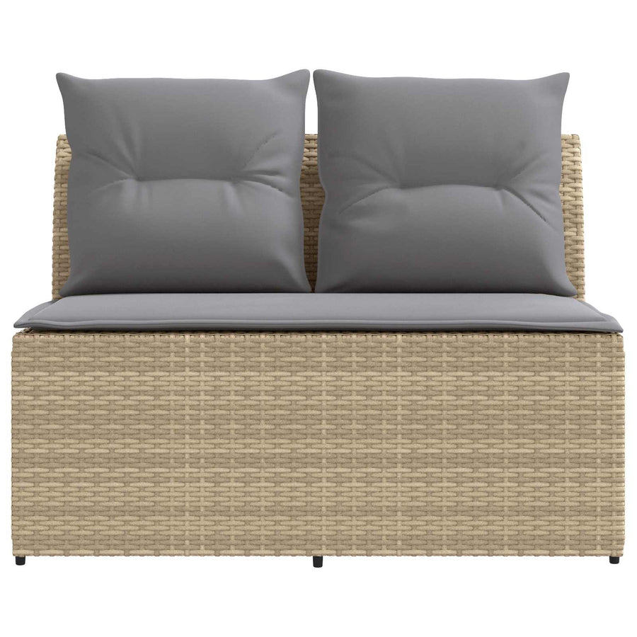 2 Stuk Tuin middelste sofa met uitschuiftafel poly rattan