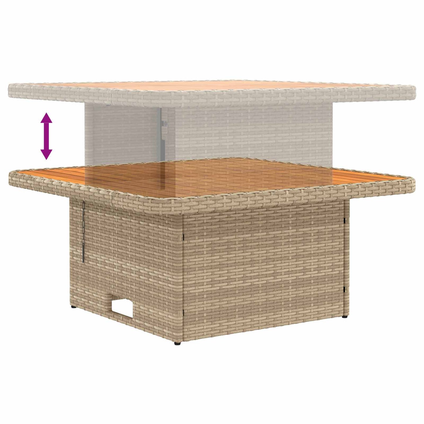 2 Stuk Tuin middelste sofa met uitschuiftafel poly rattan