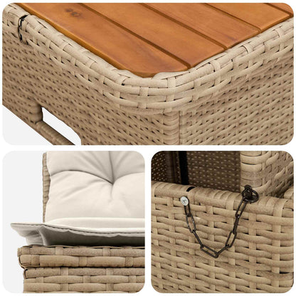 2 Stuk Tuin middelste sofa met uitschuiftafel poly rattan