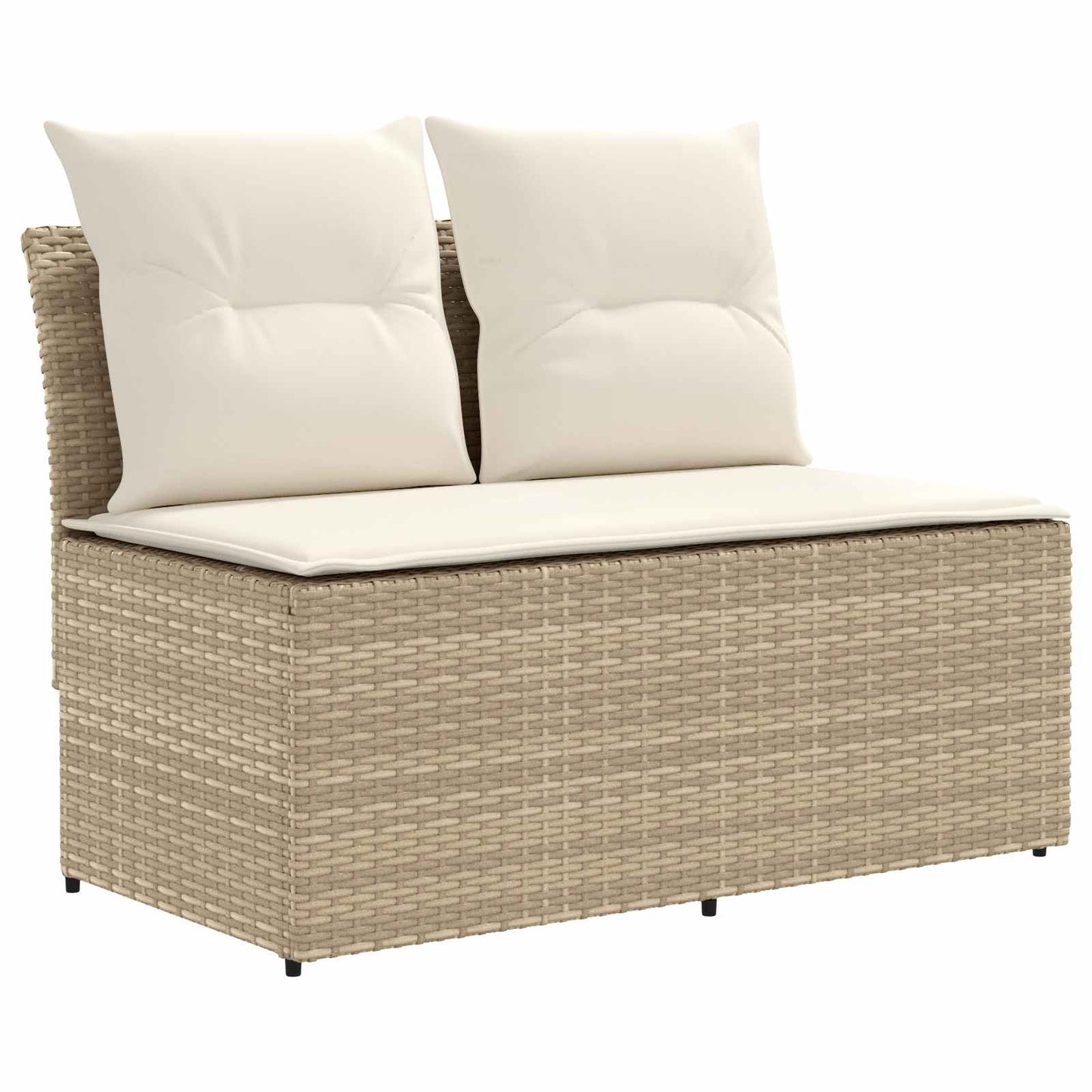 2 Stuk Tuin middelste sofa met uitschuiftafel poly rattan