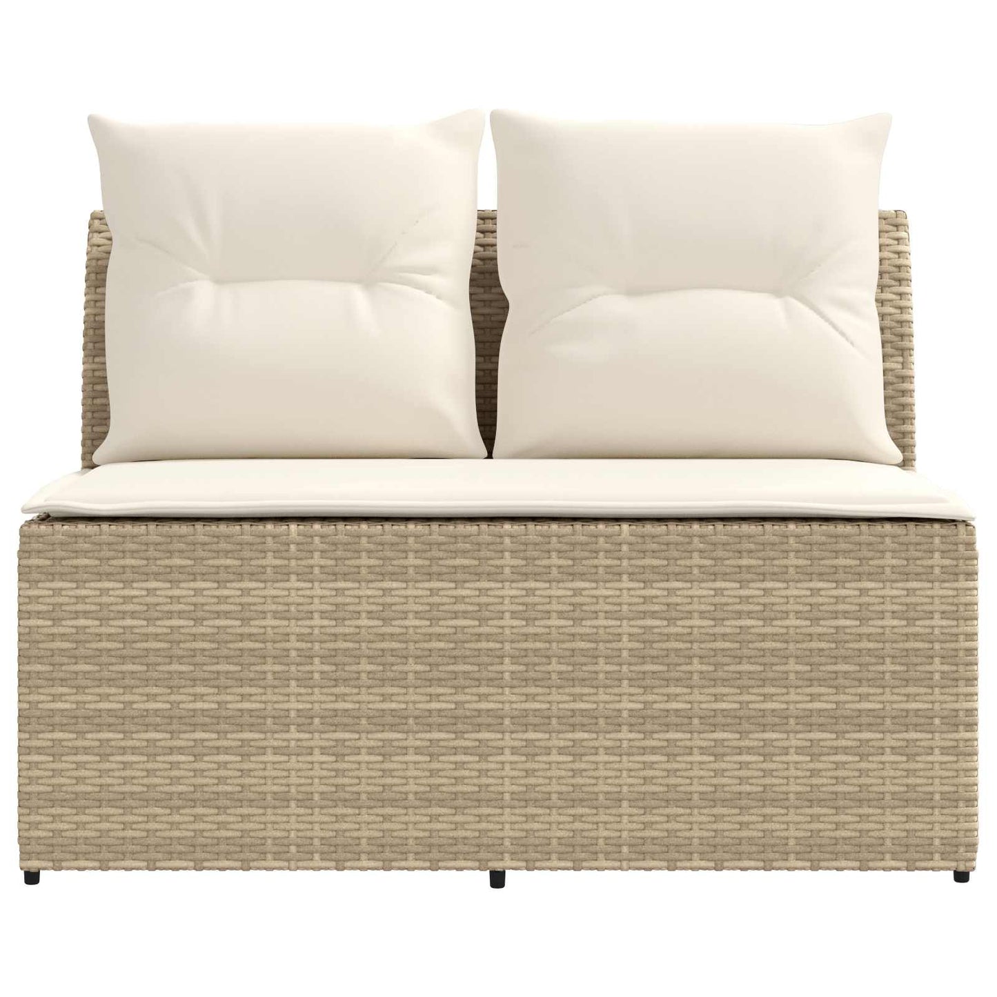 2 Stuk Tuin middelste sofa met uitschuiftafel poly rattan