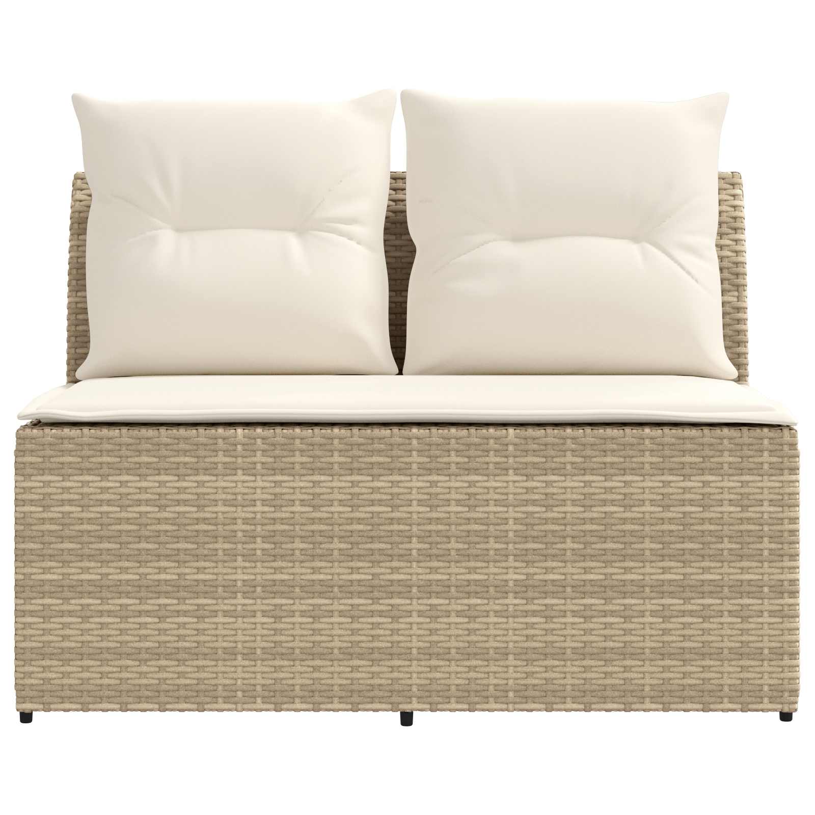 2 Stuk Tuin middelste sofa met uitschuiftafel poly rattan