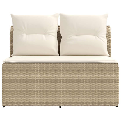 2 Stuk Tuin middelste sofa met uitschuiftafel poly rattan