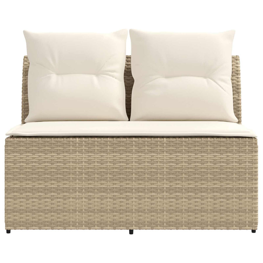 2 Stuk Tuin middelste sofa met uitschuiftafel poly rattan