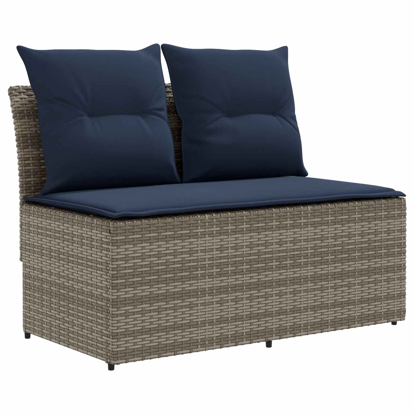 2 Stuk Tuin middelste sofa met uitschuiftafel poly rattan
