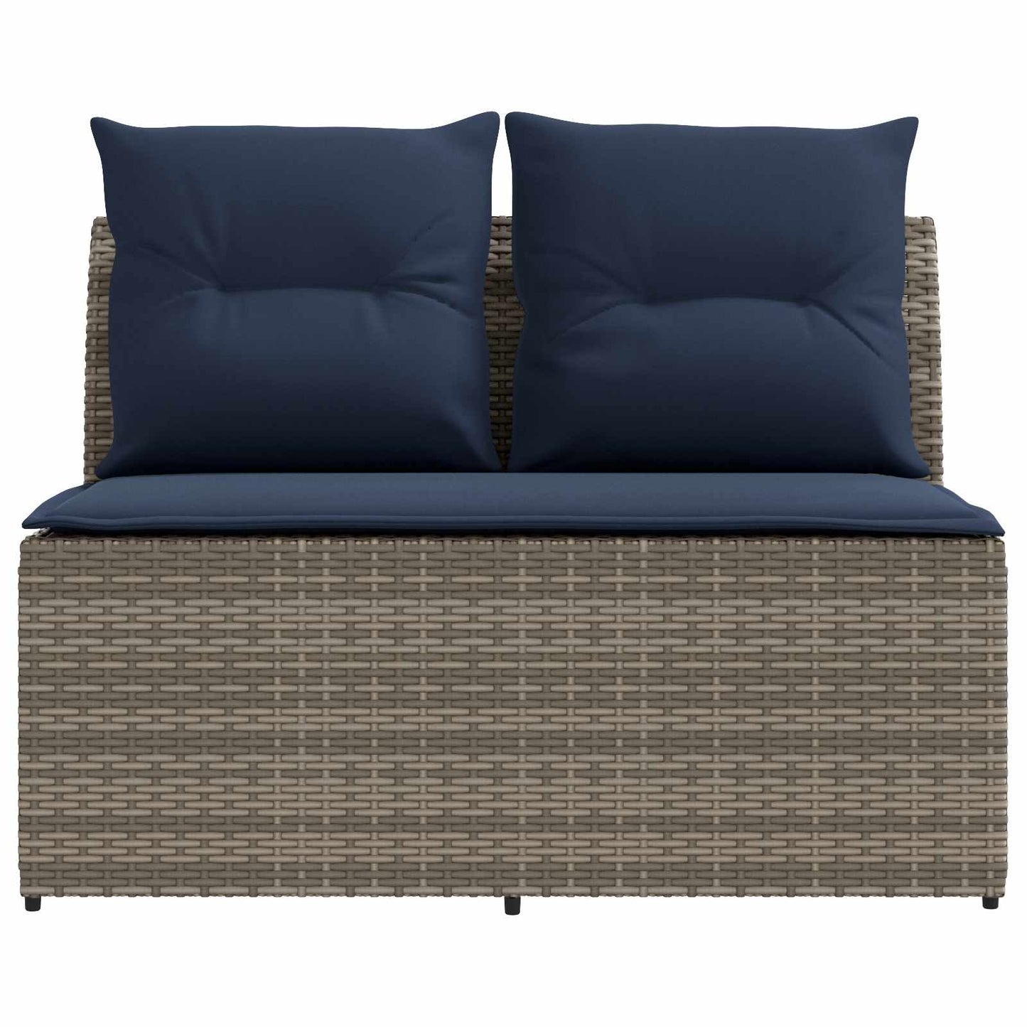 2 Stuk Tuin middelste sofa met uitschuiftafel poly rattan