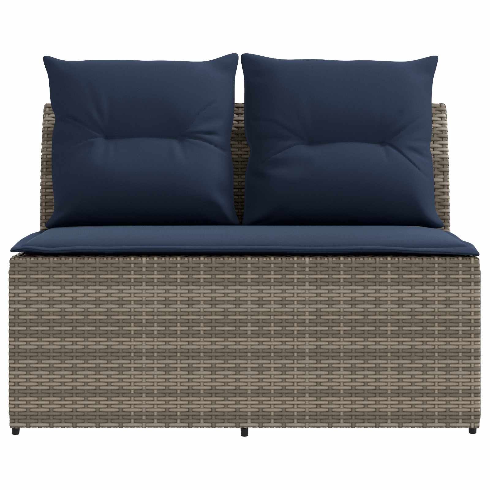 2 Stuk Tuin middelste sofa met uitschuiftafel poly rattan