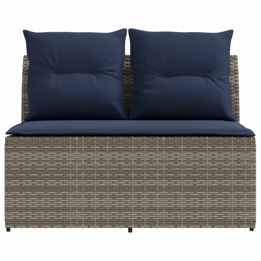 2 Stuk Tuin middelste sofa met uitschuiftafel poly rattan