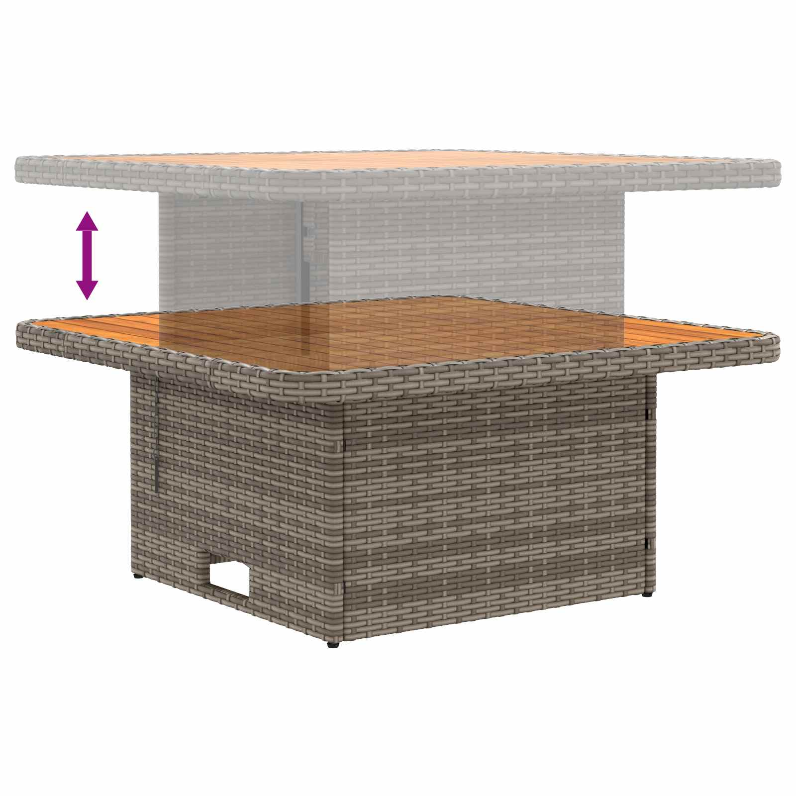2 Stuk Tuin middelste sofa met uitschuiftafel poly rattan