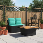Tuin sofa met uitschuiftafel poly rattan 110x57x79 cm