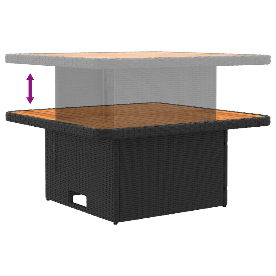 2 Stuk Tuin middelste sofa met uitschuiftafel poly rattan
