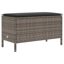 Tuinvoetenbank Grijs en Donkergrijs 80 x 38 x 45 cm PE Rattan