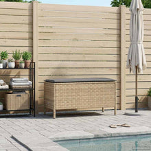 Tuinvoetenbank Beige en Licht Grijs 80 x 38 x 42 cm PE Rattan
