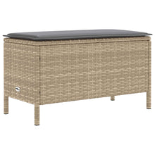 Tuinvoetenbank Beige en Licht Grijs 80 x 38 x 42 cm PE Rattan