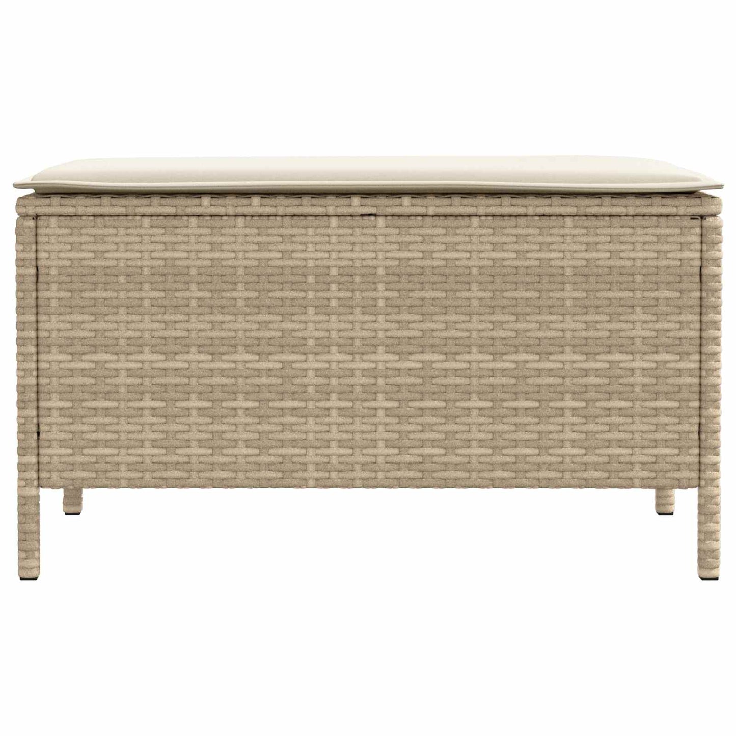 Tuinvoetenbank Beige en Crème 80 x 38 x 42 cm PE Rattan