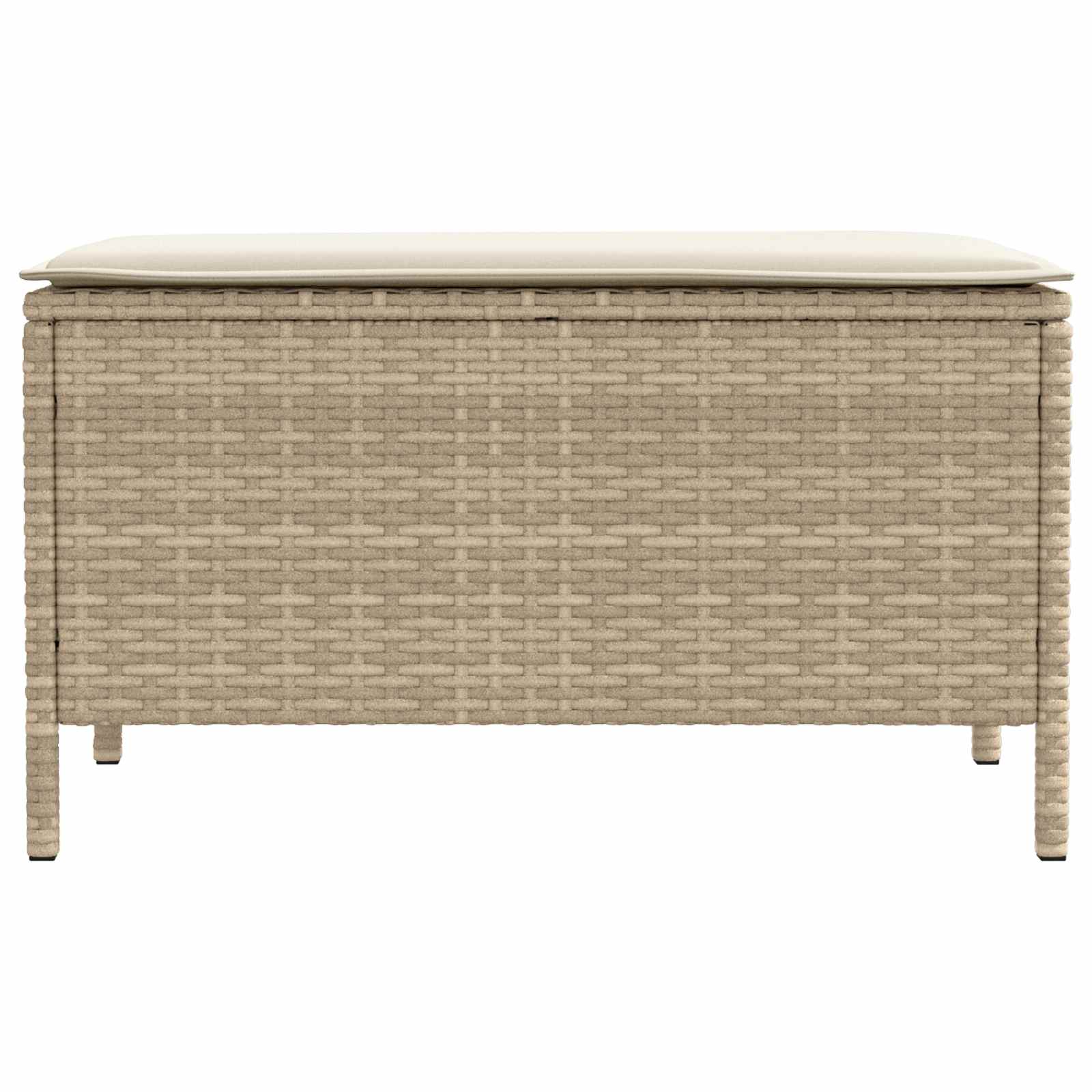 Tuinvoetenbank Beige en Crème 80 x 38 x 42 cm PE Rattan