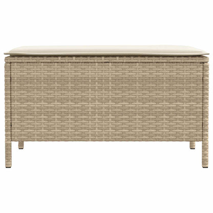 Tuinvoetenbank Beige en Crème 80 x 38 x 42 cm PE Rattan