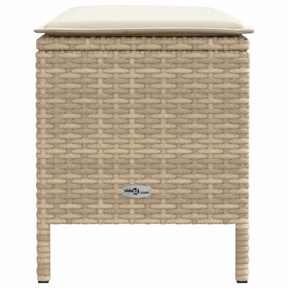 Tuinvoetenbank Beige en Crème 80 x 38 x 42 cm PE Rattan