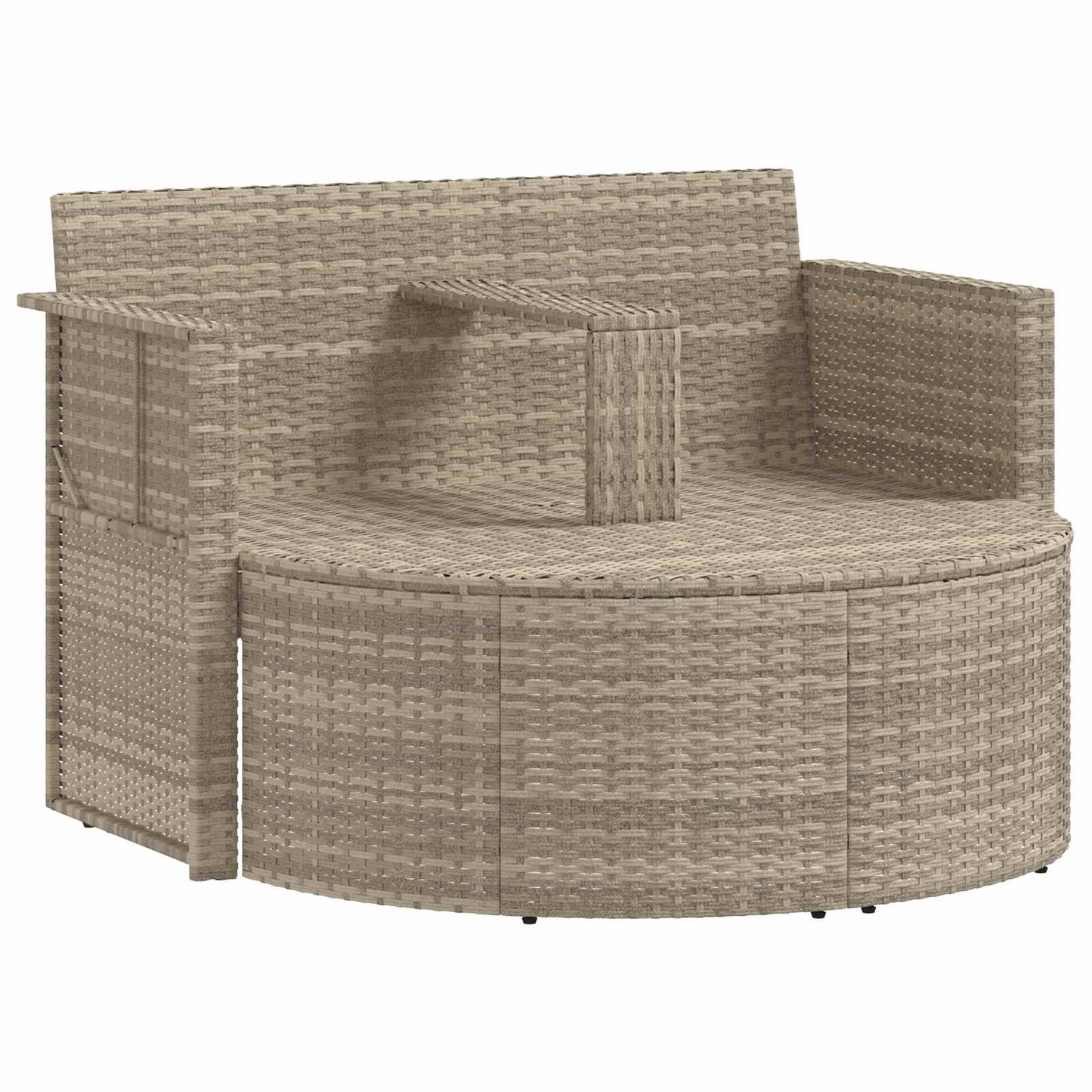 Tuinbankstel 8 pcs Licht Grijs en Donker Grijs poly rattan