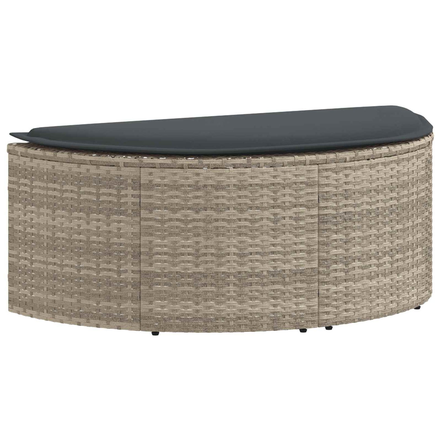 Tuinbankstel 8 pcs Licht Grijs en Donker Grijs poly rattan