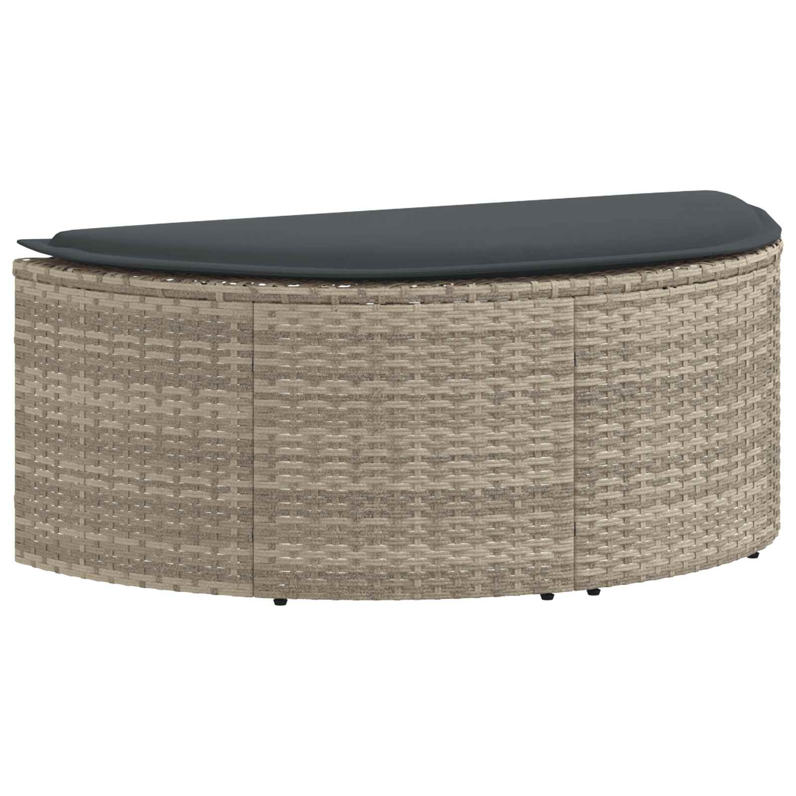 Tuinbankstel 8 pcs Licht Grijs en Donker Grijs poly rattan