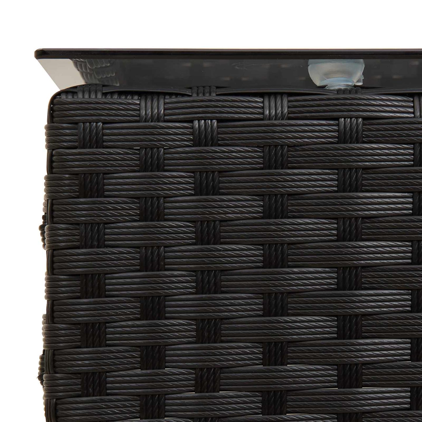 Tuinbankenset met kussen 2 pcs Zwart en Crème poly rattan