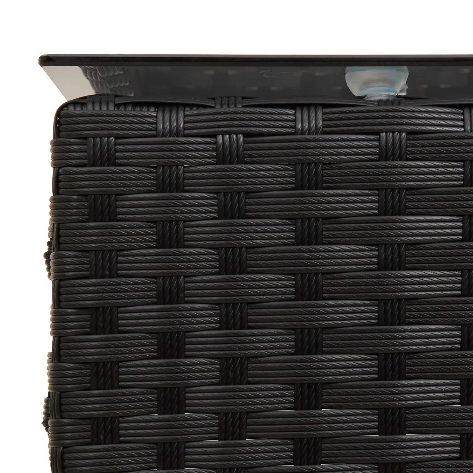 Tuinbankenset met kussen 2 pcs Zwart en Crème poly rattan