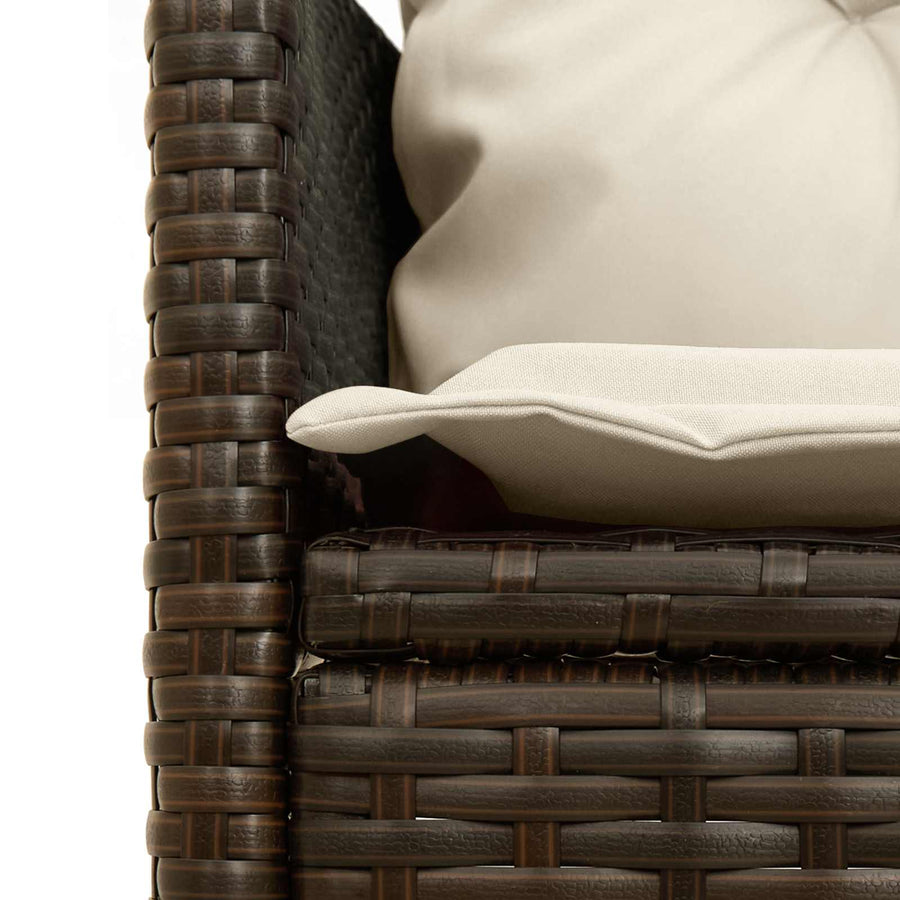 Tuinbankenset met kussen 2 pcs poly rattan