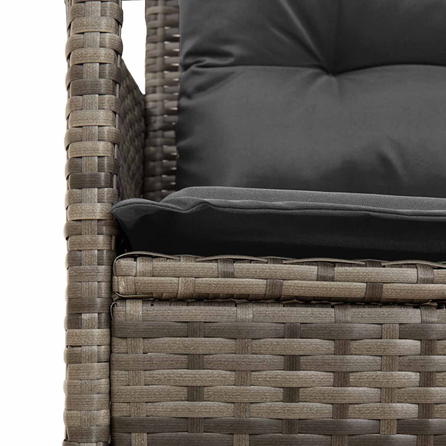Tuinbankenset met kussen 2 pcs poly rattan