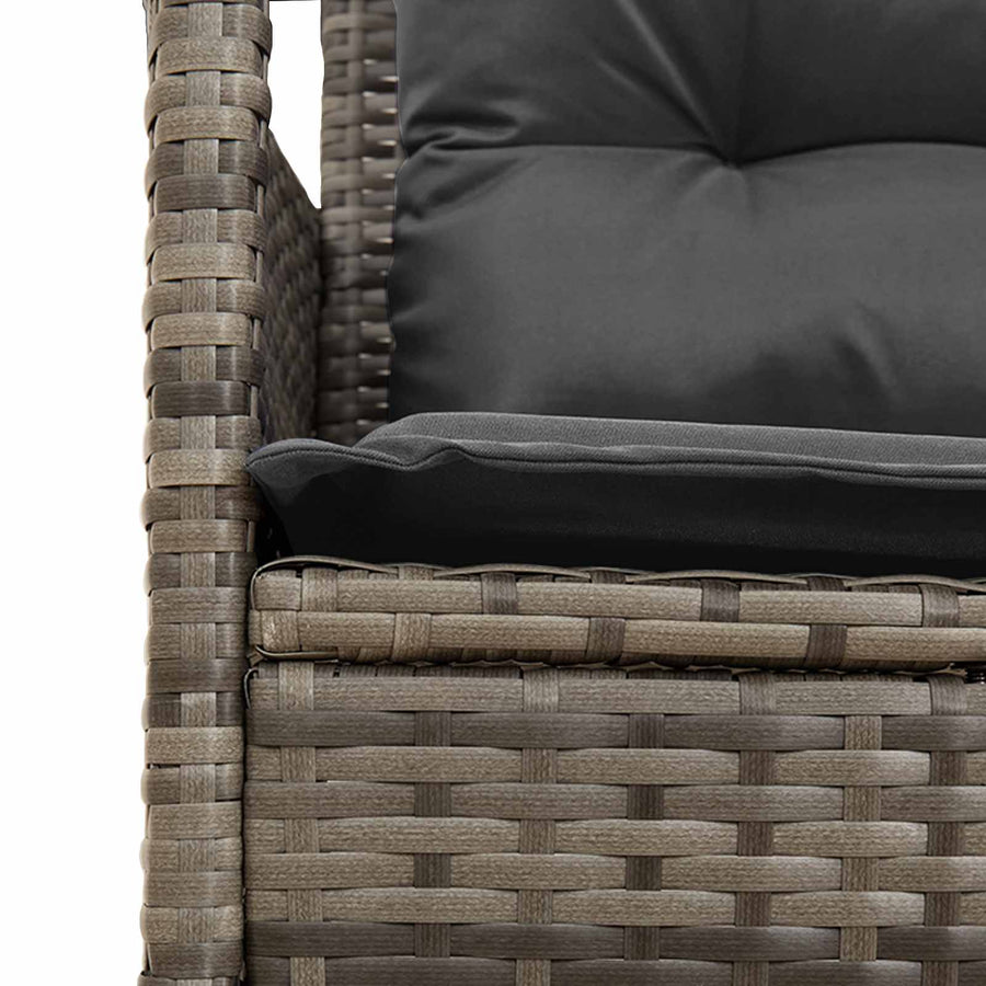Tuinbankenset met kussen 2 pcs poly rattan
