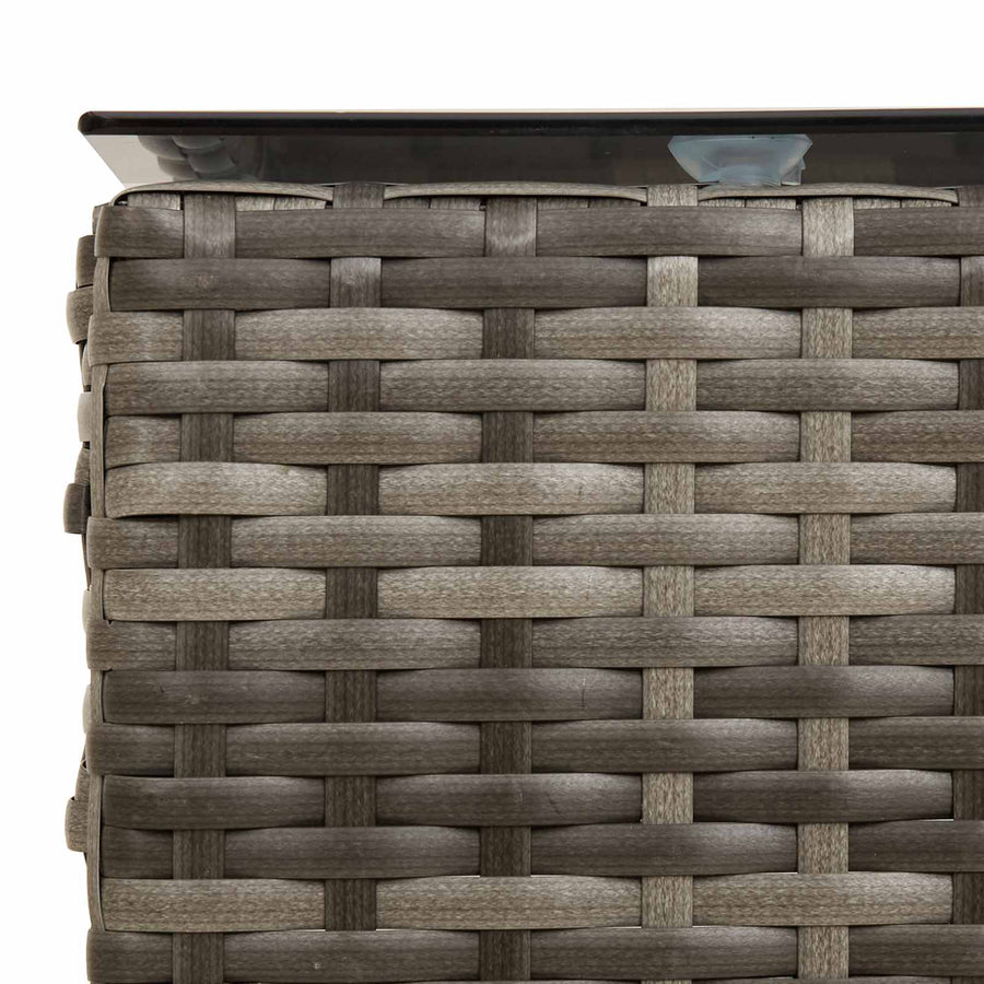 Tuinbankenset met kussen 2 pcs poly rattan