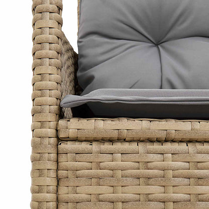 Tuinbankenset met kussen 2 pcs poly rattan