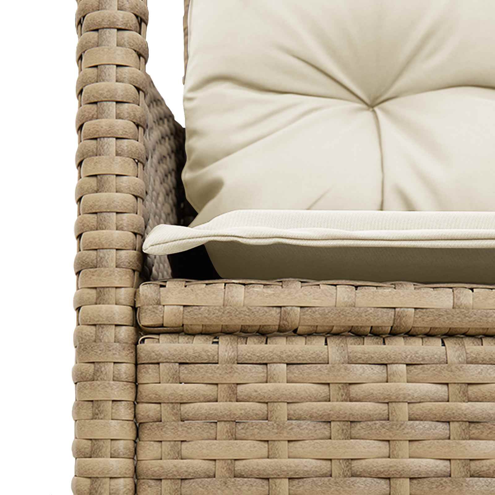 Tuinbankenset met kussen 2 pcs poly rattan