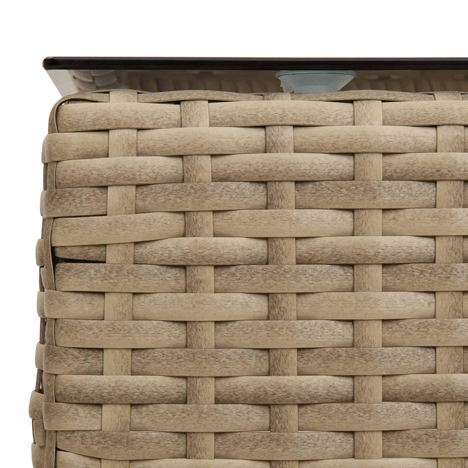 Tuinbankenset met kussen 2 pcs poly rattan
