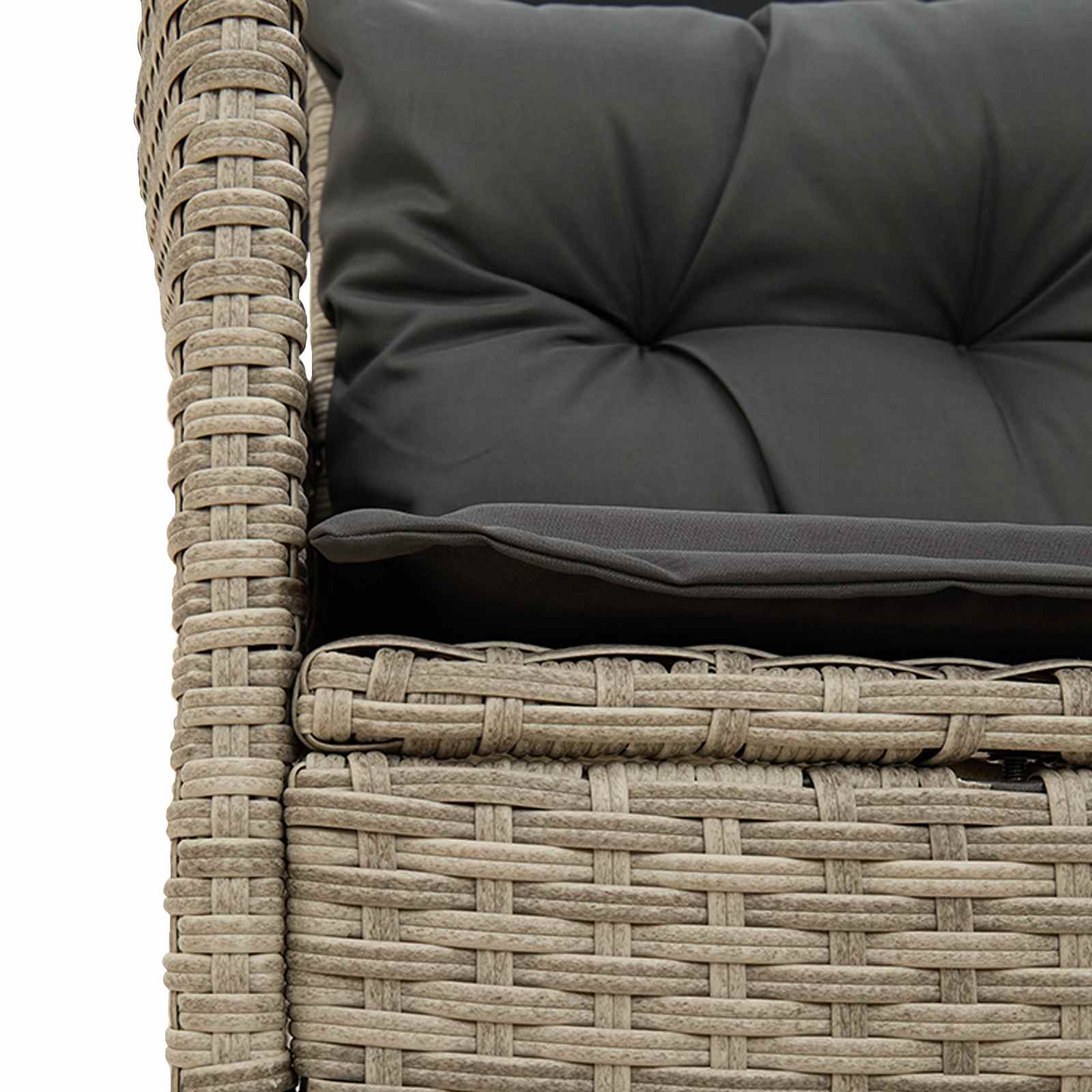 Tuinbankenset met kussen 2 pcs poly rattan