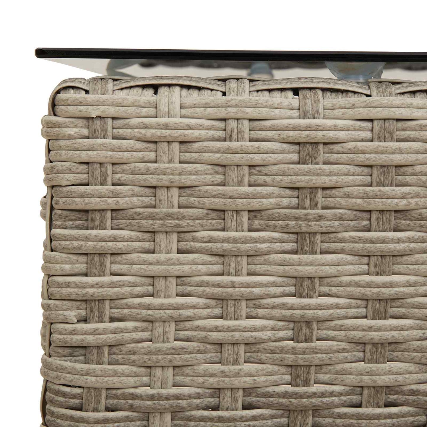 Tuinbankenset met kussen 2 pcs poly rattan