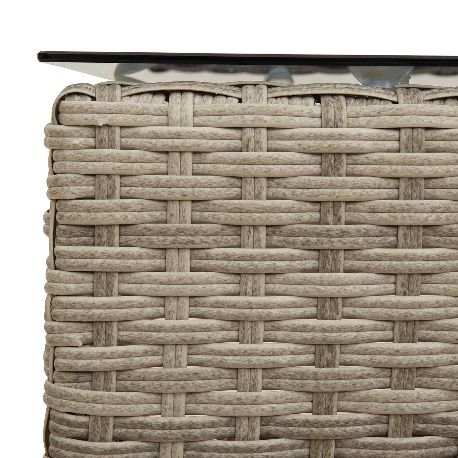 Tuinbankenset met kussen 2 pcs poly rattan