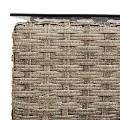 Tuinbankenset met kussen 2 pcs poly rattan
