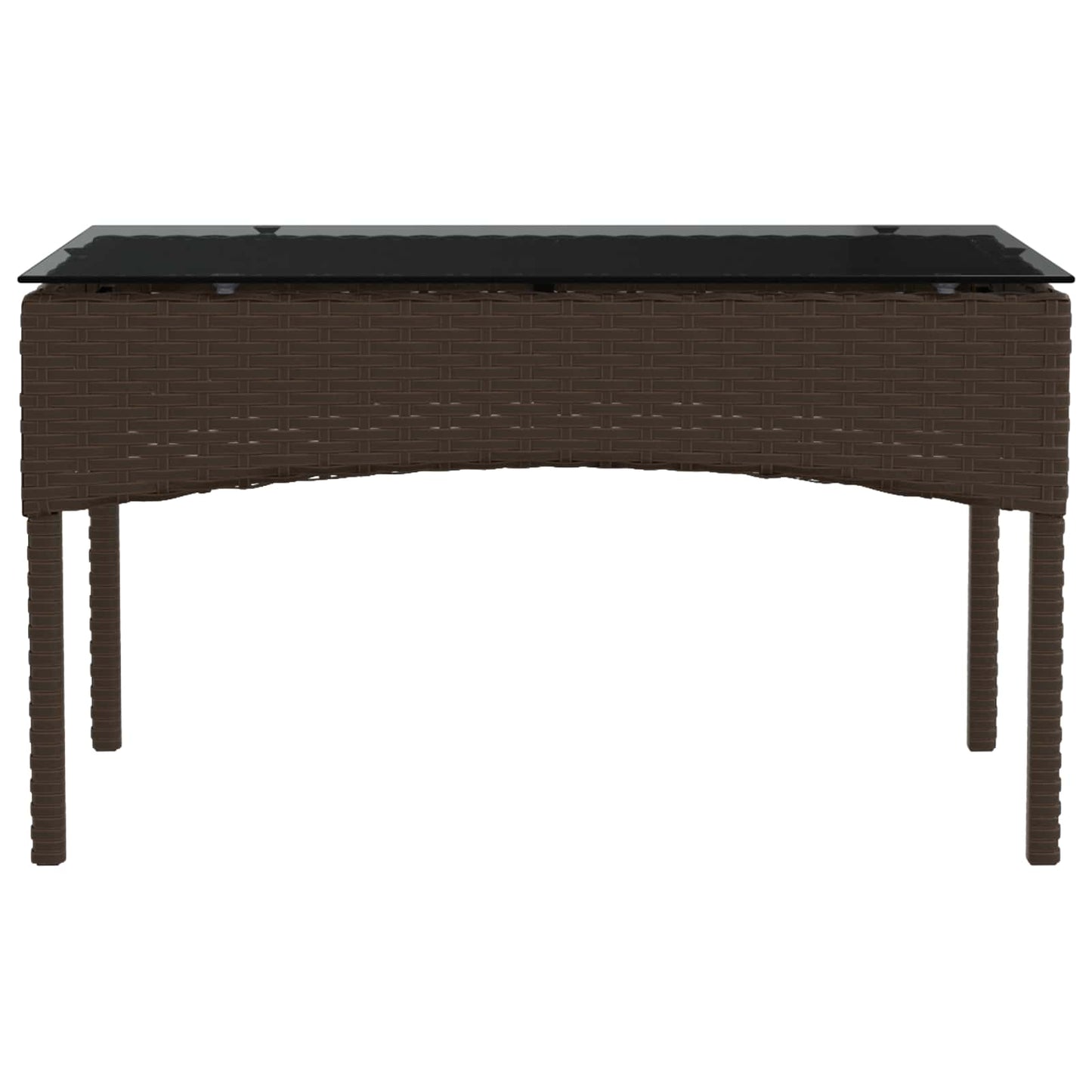 Tuinbankenset met kussen 2 pcs Bruin en Rood poly rattan