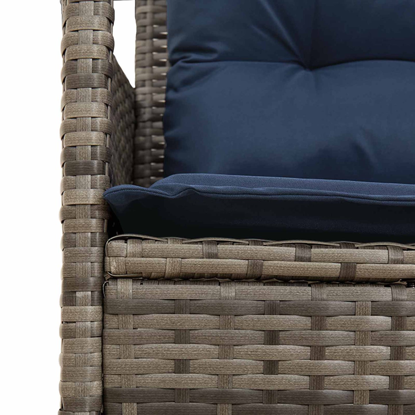 Tuinbankenset met kussen 2 pcs poly rattan