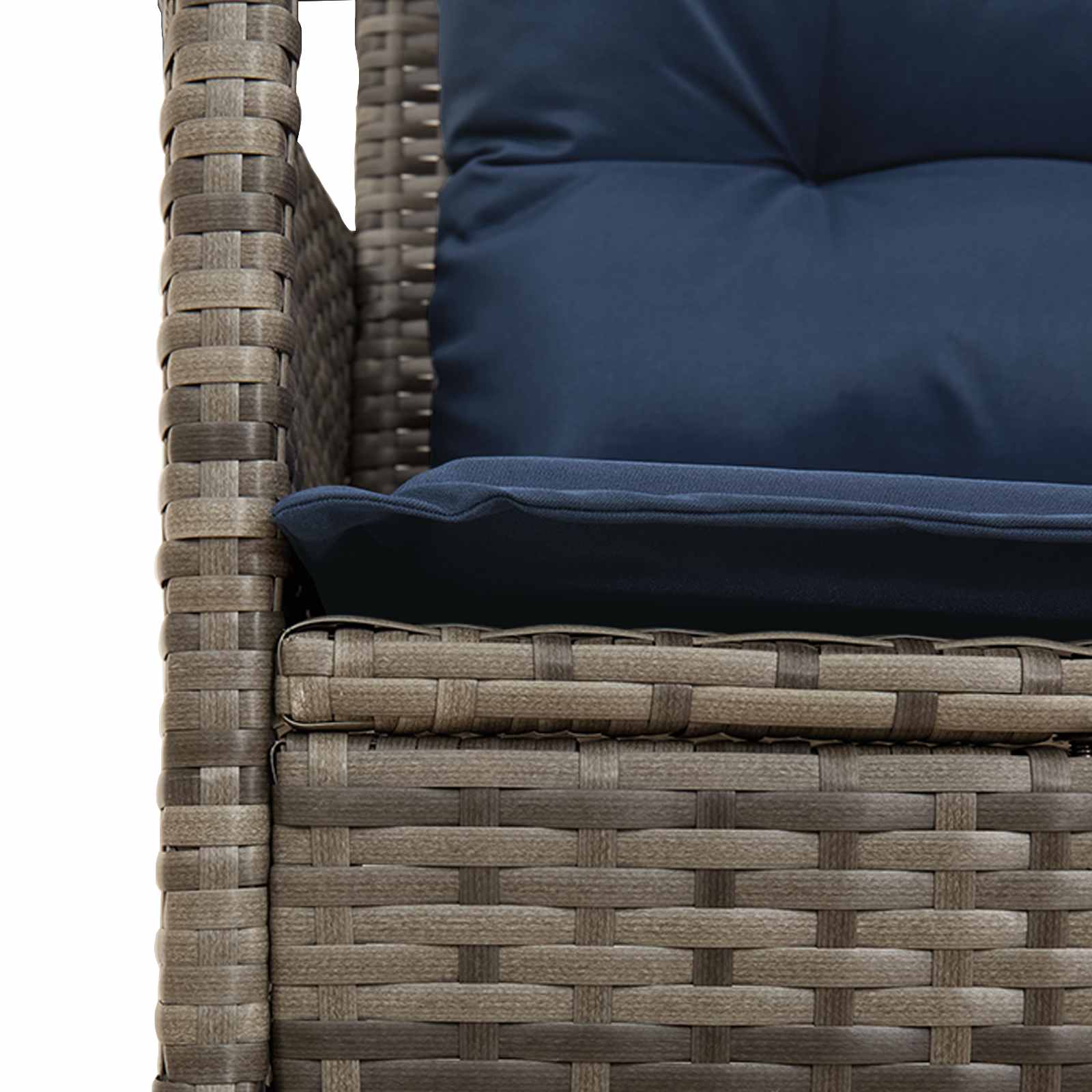 Tuinbankenset met kussen 2 pcs poly rattan
